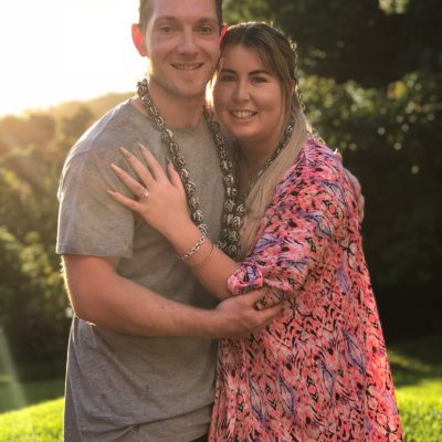 a person standing in the grass